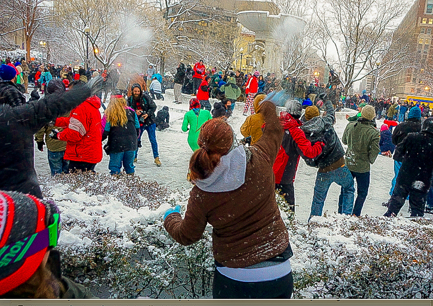 DC Snowballers in Dupont Circle